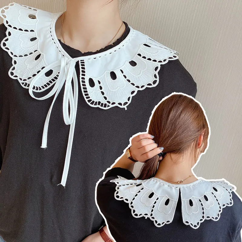 Fashion Embroidered Lace Big Fake Collar Ladies Women Half Shirt Decorative Shawl False Collars Dresses Accessories White
Fashion Embroidered Lace Big Fake Collar Ladies Women Half Shirt Decorative Shawl False Collars Dresses Accessories White