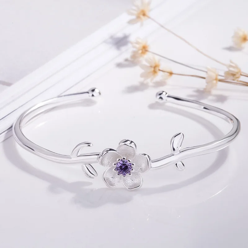 Charm Bangle Creative 2-Color Peach Blossom Bracelet High Quality Women Jewelry Bracelets Cuff Adjustable Bangles For Party Gift
Charm Bangle Creative 2-Color Peach Blossom Bracelet High Quality Women Jewelry Bracelets Cuff Adjustable Bangles For Party Gift