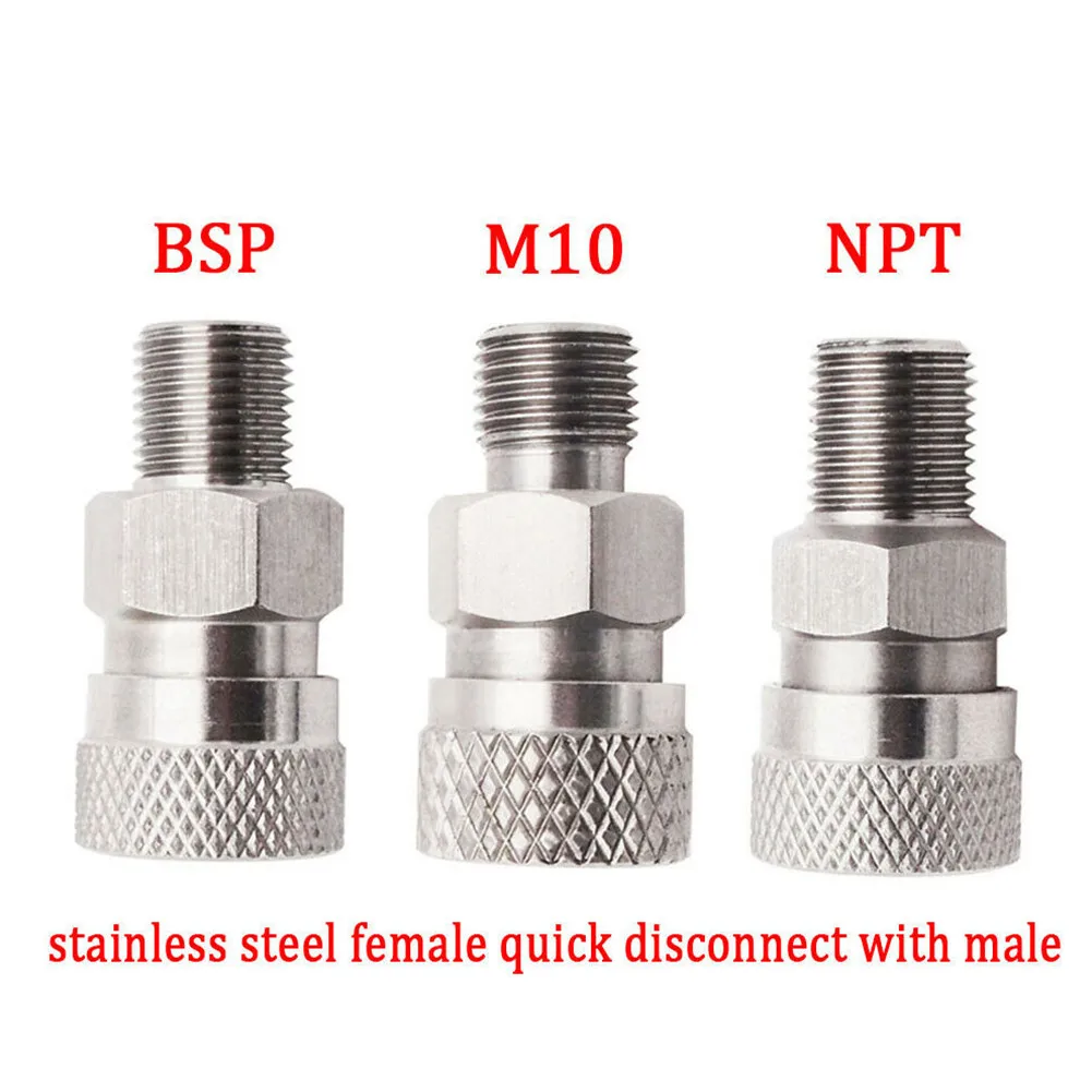 Paintball 8mm Stainless Steel Quick Release Disconnect Coupler Air Fitting 1/8"BSP 1/8"NPT M10 Air Connector Socket
Paintball 8mm Stainless Steel Quick Release Disconnect Coupler Air Fitting 1/8"BSP 1/8"NPT M10 Air Connector Socket
