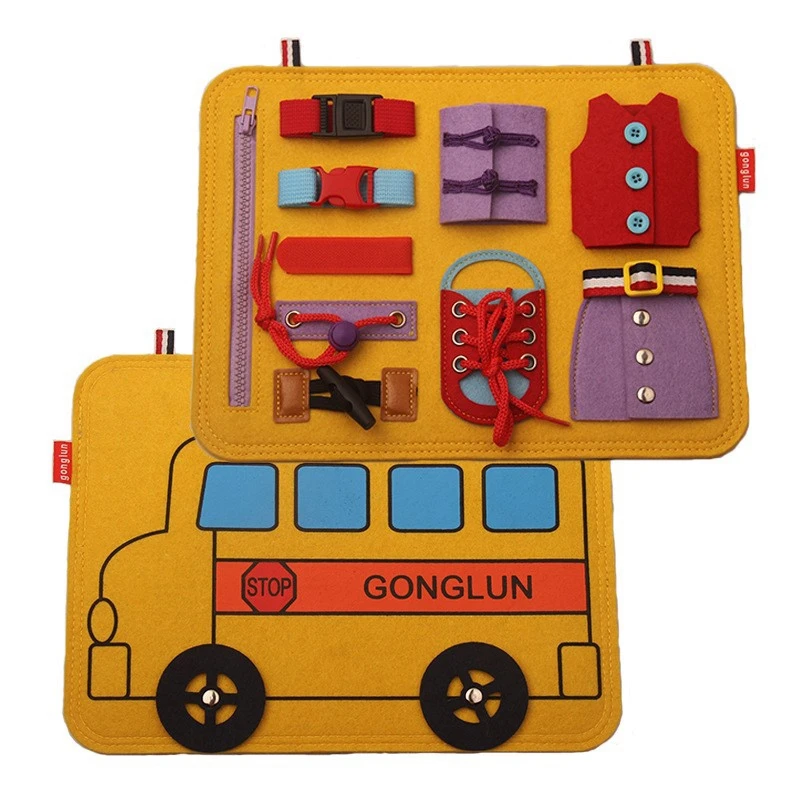 Toddler Busy Board Toys Basic Skills Board for Toddlers Learning Dress Educational Learning Toys Travel Toys
Toddler Busy Board Toys Basic Skills Board for Toddlers Learning Dress Educational Learning Toys Travel Toys