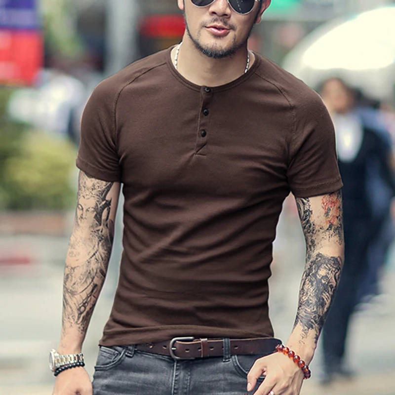 Summer Men T shirt Casual Short Sleeve Round-neck T-shirts Solid Color Tops Tee Shirt Slim Fit Male Stylish Clothes
Summer Men T shirt Casual Short Sleeve Round-neck T-shirts Solid Color Tops Tee Shirt Slim Fit Male Stylish Clothes