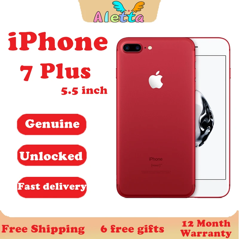 

Original Unlocked Apple iPhone 7 Plus 5.5inch Touch ID NFC RAM 3GB ROM 32GB/128GB/256GB Smartphone A10 Quad-core Apple Pay Phone