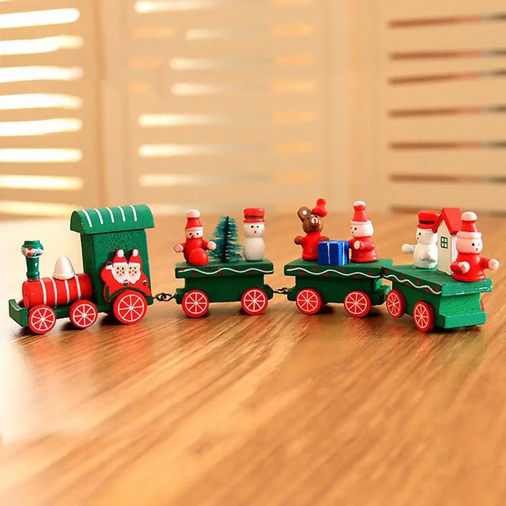 Christmas Decoration for Car for Home 4 Knots Christmas Train Painted Wooden with Santa Kids Toys Ornament Gift
Christmas Decoration for Car for Home 4 Knots Christmas Train Painted Wooden with Santa Kids Toys Ornament Gift