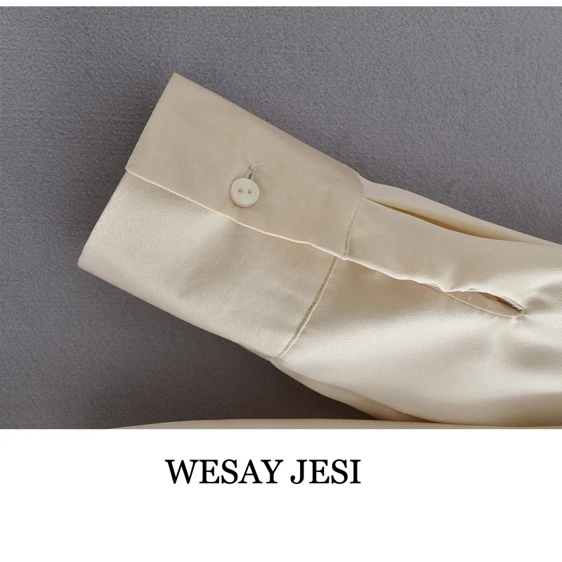 WESAY JESI Women Fashion Solid Apricot Oversize Blouse Vintage Lapel Collar Long Sleeve Regular Female Shirts Blusas Casual Top
WESAY JESI Women Fashion Solid Apricot Oversize Blouse Vintage Lapel Collar Long Sleeve Regular Female Shirts Blusas Casual Top