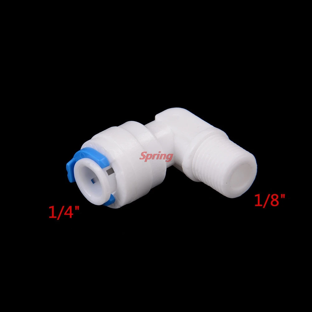 Hot Male 1/8" Thread - 1/4" OD Tube PE Pipe Fitting Hose Elbow Quick Connector Aquarium RO Water Filter Reverse Osmosis System 
Hot Male 1/8" Thread - 1/4" OD Tube PE Pipe Fitting Hose Elbow Quick Connector Aquarium RO Water Filter Reverse Osmosis System