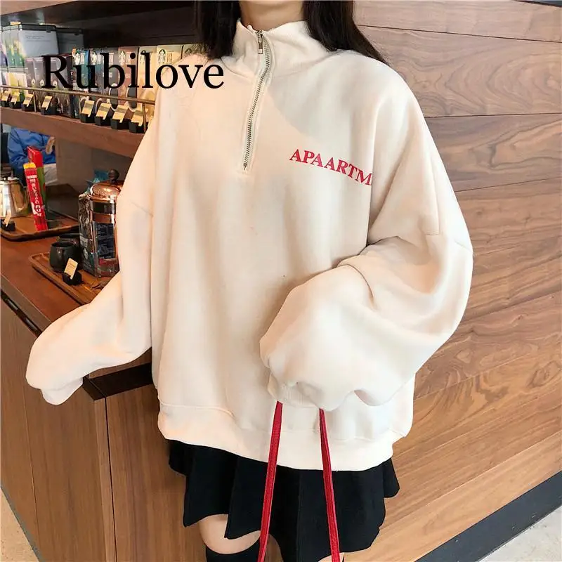 Hoodies Women Stand Collar Thicker Letter Printed Loose Leisure Sweatshirts Womens Korean Style Harajuku All-match Pullovers
Hoodies Women Stand Collar Thicker Letter Printed Loose Leisure Sweatshirts Womens Korean Style Harajuku All-match Pullovers