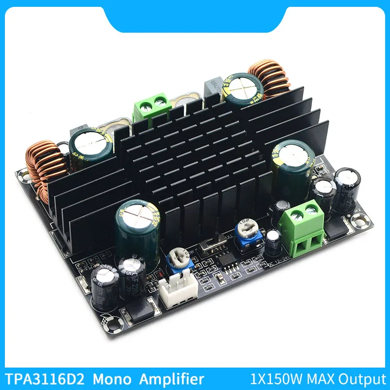 TPA3116D2 Automatic Boost Car Power Amplifier Board TPA3116 Mono Channel Amplifier High Power Output BTL150W Maximum DC12V
TPA3116D2 Automatic Boost Car Power Amplifier Board TPA3116 Mono Channel Amplifier High Power Output BTL150W Maximum DC12V