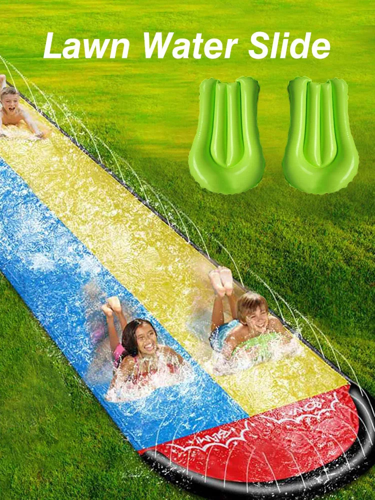 Children Double Surf Water Slide Outdoor Garden Racing Lawn Water Slide Spray Summer Water Games Toy Toboggan Aquatiqu With Mat
Children Double Surf Water Slide Outdoor Garden Racing Lawn Water Slide Spray Summer Water Games Toy Toboggan Aquatiqu With Mat