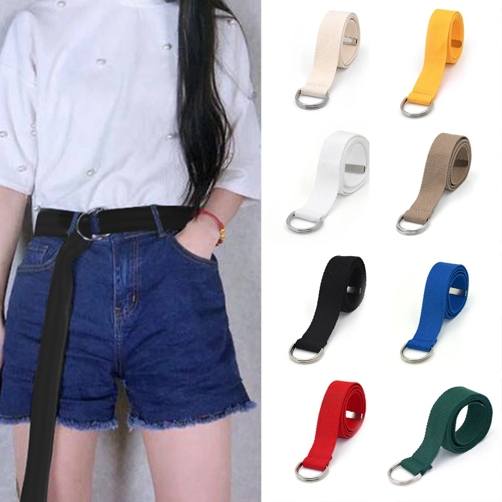 Long Punk Canvas Belt Men Women Jeans Decorative Double D Ring Metal Buckle Belt Fashion Street Style Wild Waistband
Long Punk Canvas Belt Men Women Jeans Decorative Double D Ring Metal Buckle Belt Fashion Street Style Wild Waistband