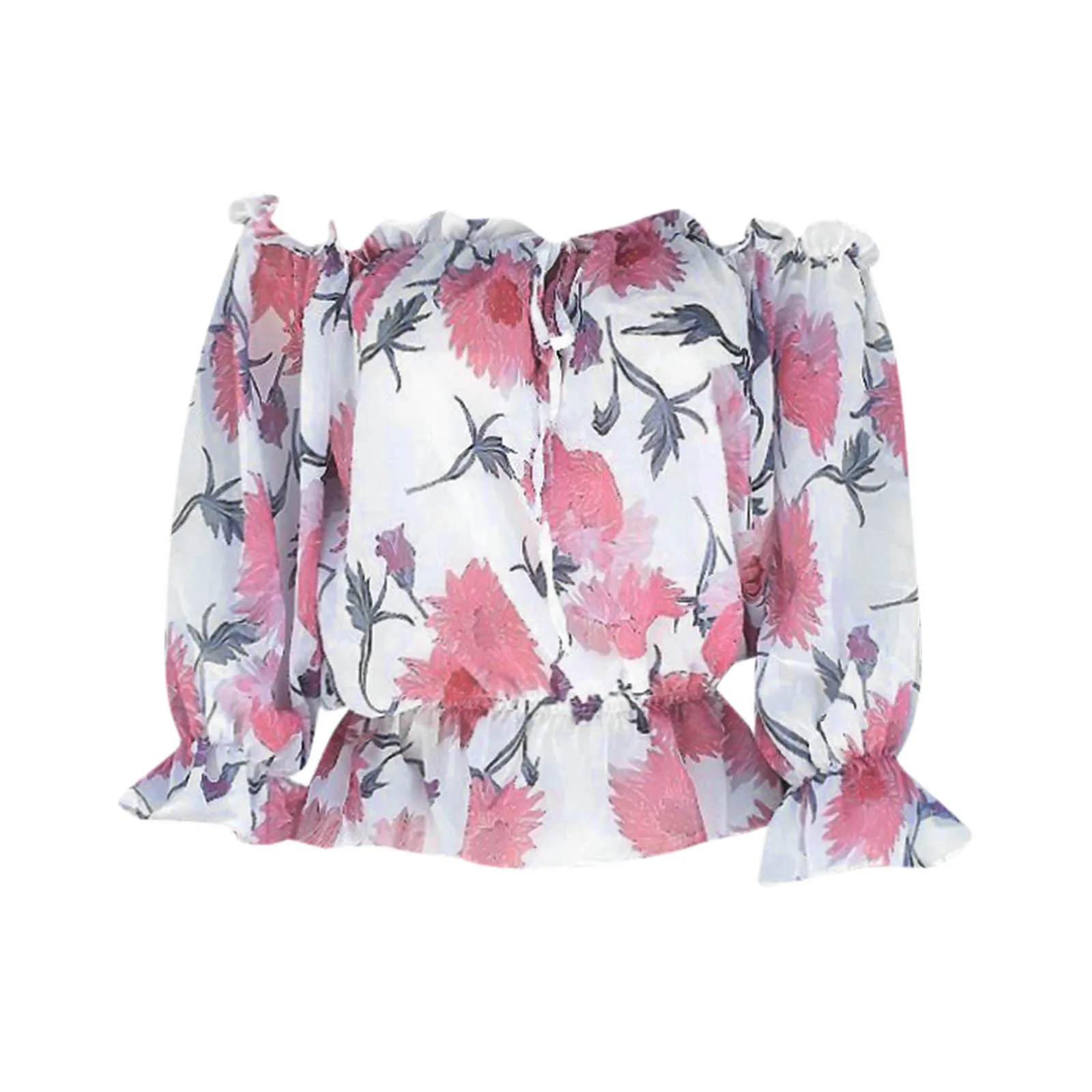 One-neck Blouses Top Female Ladies Summer Short Cool Casual Shirt Fashion Flower Blouse Blusas Mujer De Moda 2021 Chemises Femme
One-neck Blouses Top Female Ladies Summer Short Cool Casual Shirt Fashion Flower Blouse Blusas Mujer De Moda 2021 Chemises Femme