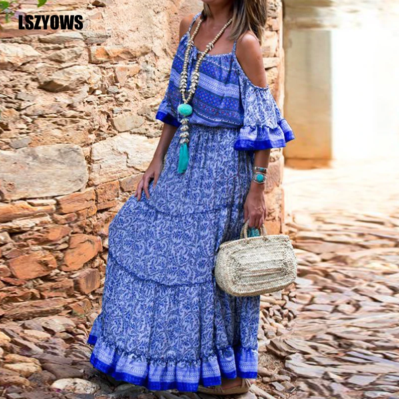 Boho Floral Print Ruffle Long Dresses 2022 Women Spaghetti Strap Short Sleeve Summer Beach Dress Casual Elegant Maxi Party Dress
Boho Floral Print Ruffle Long Dresses 2022 Women Spaghetti Strap Short Sleeve Summer Beach Dress Casual Elegant Maxi Party Dress