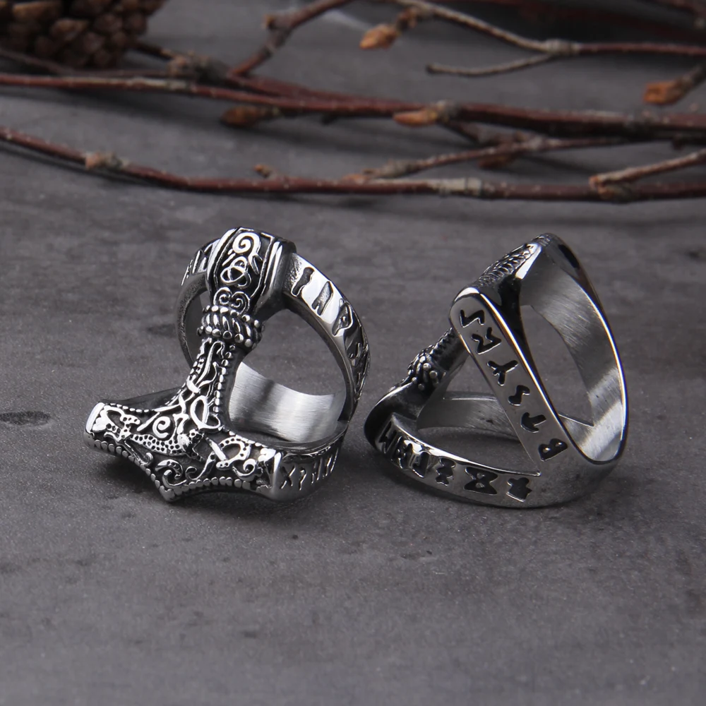 Stainless Steel Norse Viking Nordic Myth thor hammer High Quality fashion wholesale ring fashion jewelry
Stainless Steel Norse Viking Nordic Myth thor hammer High Quality fashion wholesale ring fashion jewelry