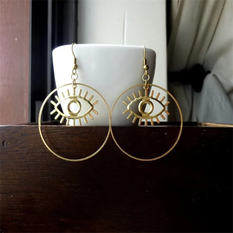 Raw Brass Eye Earrings
Raw Brass Eye Earrings