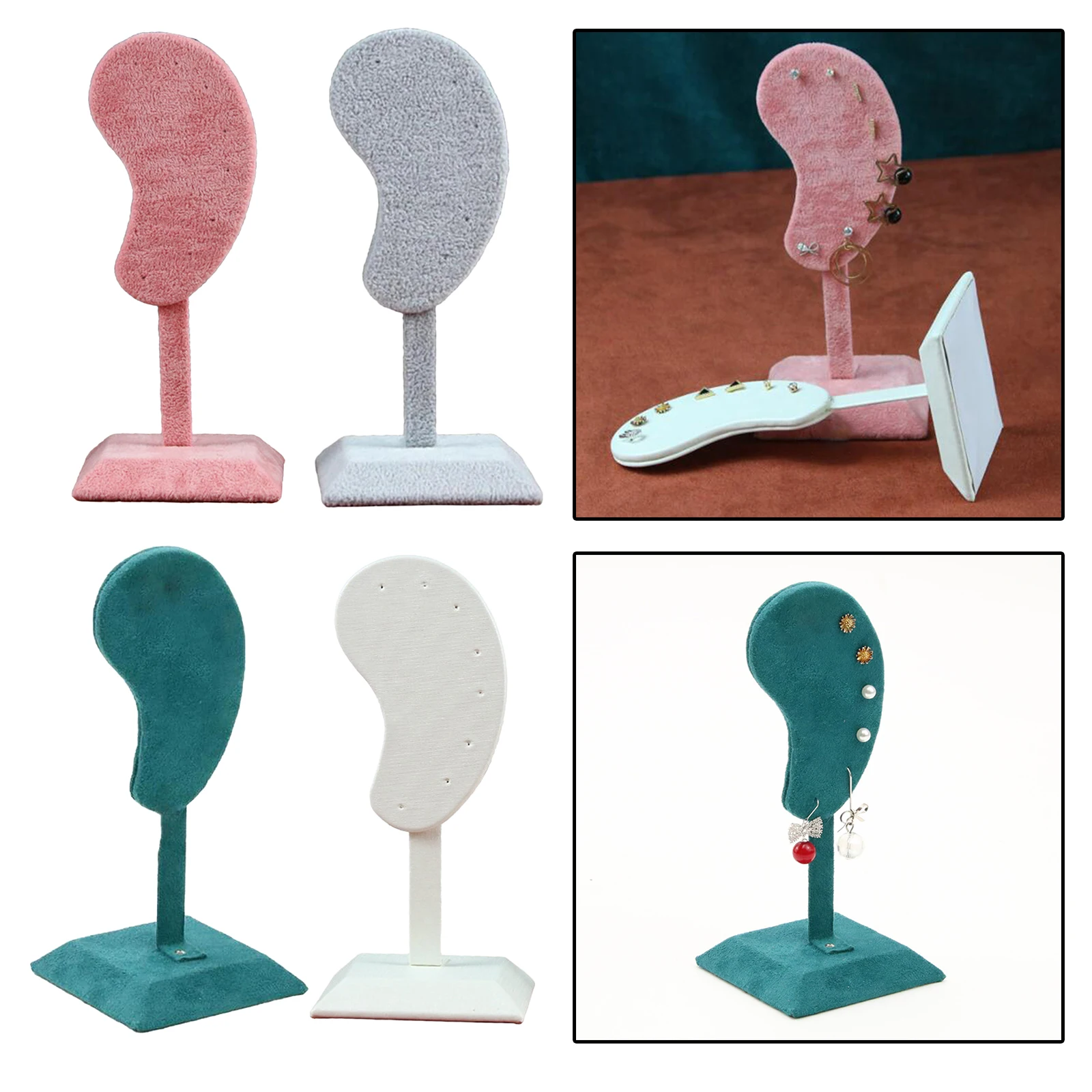 Velvet Earring Display Stand Ear Shaped PU Leather Ear Studs Holder Show for Retail Shop
Velvet Earring Display Stand Ear Shaped PU Leather Ear Studs Holder Show for Retail Shop