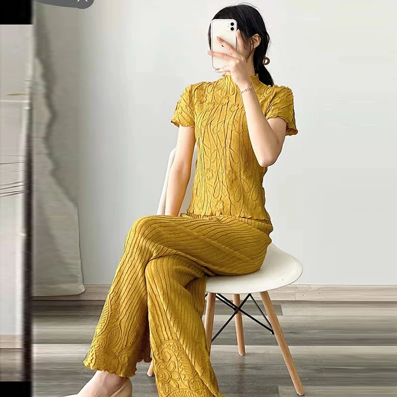 CHICEVER Casual Two Piece Set For Women O Neck Short Sleeve T Shirts High Waist Loose Wide Leg Pants Solid Sets Females 2021 New
CHICEVER Casual Two Piece Set For Women O Neck Short Sleeve T Shirts High Waist Loose Wide Leg Pants Solid Sets Females 2021 New