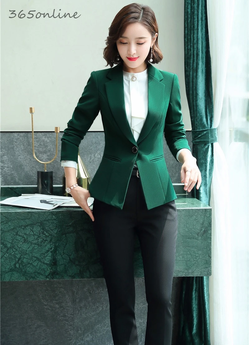 Fashion Green Formal Uniforms Designs Pantsuits with Jackets and Pants Professional Blazers Set For Ladies Office Work Wear
Fashion Green Formal Uniforms Designs Pantsuits with Jackets and Pants Professional Blazers Set For Ladies Office Work Wear