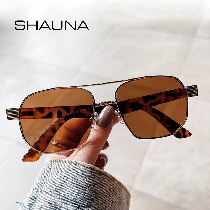 SHAUNA Fashion Square Sunglasses Double Bridges Metal Anti-Blue Light Optical Glasses Frames
SHAUNA Fashion Square Sunglasses Double Bridges Metal Anti-Blue Light Optical Glasses Frames