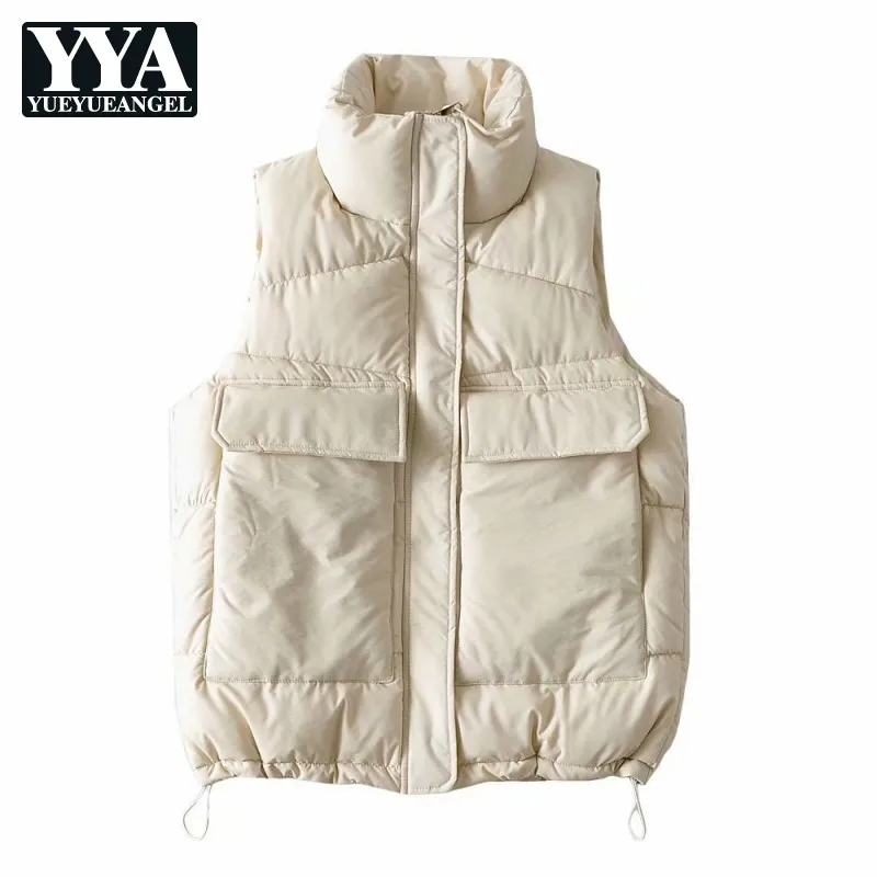 Жилет женский хлопковый средней длины, повседневная безрукавка с воротником-стойкой и двумя карманами, милая однотонная куртка без рукавов... 
Жилет женский хлопковый средней длины, повседневная безрукавка с воротником-стойкой и двумя карманами, милая однотонная куртка без рукавов...