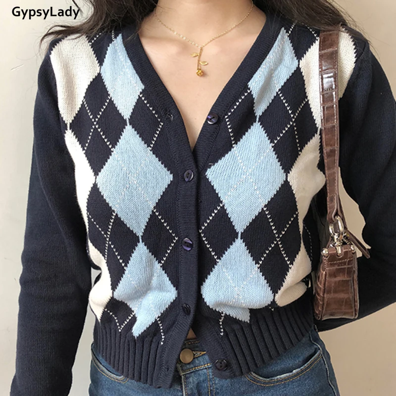 GypsyLady Knitted Cardigans Sweater Casual Chic Vintage Plaid Print Sweater Button Front Women Long Sleeve Autumn Sweater Jumper
GypsyLady Knitted Cardigans Sweater Casual Chic Vintage Plaid Print Sweater Button Front Women Long Sleeve Autumn Sweater Jumper