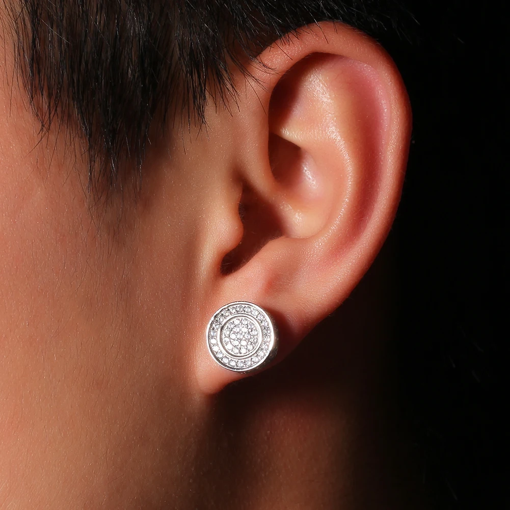 Uwin Round Silver Color Earrings for Women Men Full Cubic Zirconia Stud Earrings Fashion Hiphop Jewelry
Uwin Round Silver Color Earrings for Women Men Full Cubic Zirconia Stud Earrings Fashion Hiphop Jewelry
