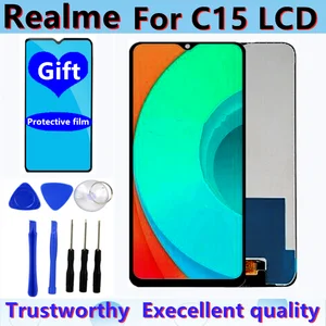 Original 6.5 For Realme C15 RMX2180 LCD Display Touch Screen Assembly
With Frame