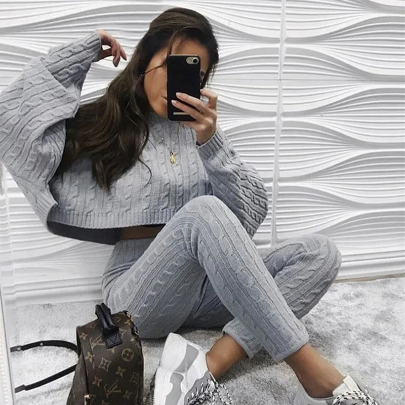 Winter Knitting Sweater Jumpsuits For Women 2020 Solid Long Sleeve Autumn Playsui Stripe femme Rompers Womens Jumpsuit
Winter Knitting Sweater Jumpsuits For Women 2020 Solid Long Sleeve Autumn Playsui Stripe femme Rompers Womens Jumpsuit