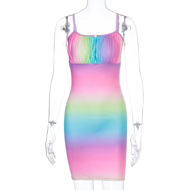 LAISIYI New Tie Dye Print Pleated Sleeveless Sexy Pencil Mini Dress Summer Women Fashion Streetwear Outfits Cute Party Sundress
LAISIYI New Tie Dye Print Pleated Sleeveless Sexy Pencil Mini Dress Summer Women Fashion Streetwear Outfits Cute Party Sundress