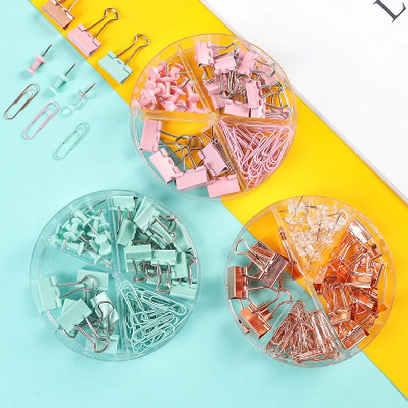72PCS/Set Binder Clips Paper Clips Push Pins Setswith with Acrylic Box for Office School Supplies Folder Set
72PCS/Set Binder Clips Paper Clips Push Pins Setswith with Acrylic Box for Office School Supplies Folder Set