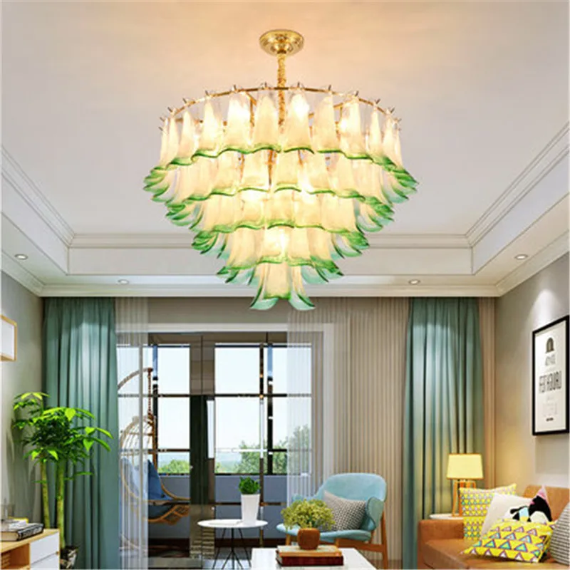 Nordic Post-Modern Minimalist Light Luxury Creative Personality Living Room Bedroom Restaurant Peacock Glass Green Chandelier
Nordic Post-Modern Minimalist Light Luxury Creative Personality Living Room Bedroom Restaurant Peacock Glass Green Chandelier