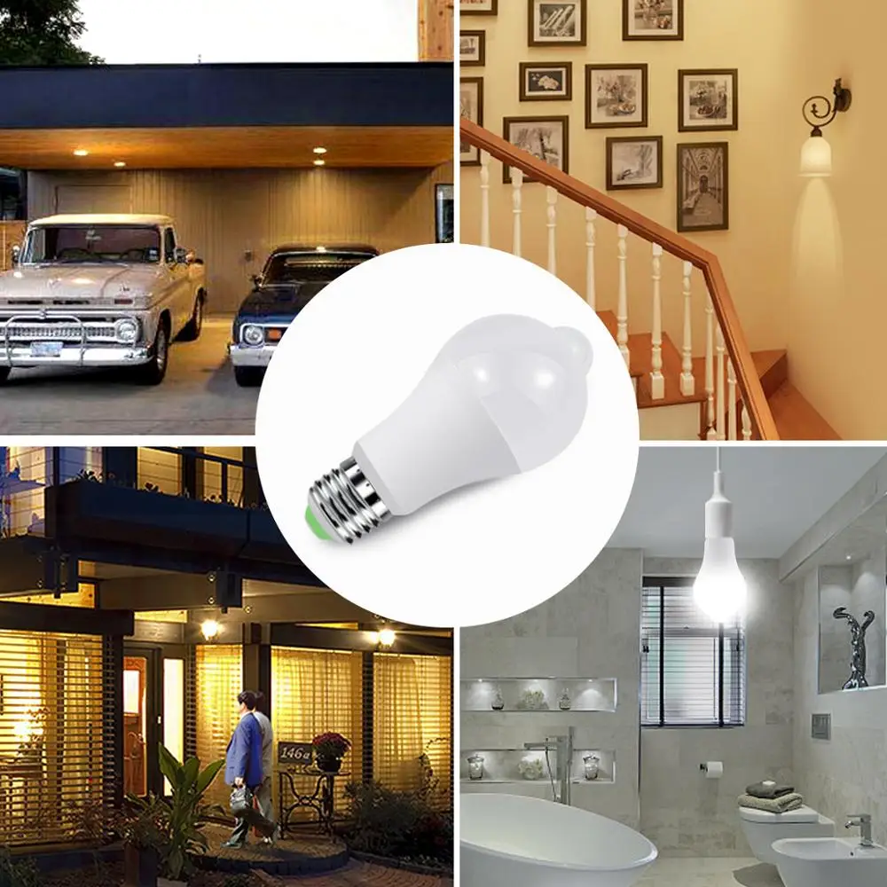 E27 12W 15W 18W 20W LED Night light Bulb Smart PIR Motion Sensor lamp AC110V-220V For Stair Toilet Porch Garage Balcony Bathroom
E27 12W 15W 18W 20W LED Night light Bulb Smart PIR Motion Sensor lamp AC110V-220V For Stair Toilet Porch Garage Balcony Bathroom