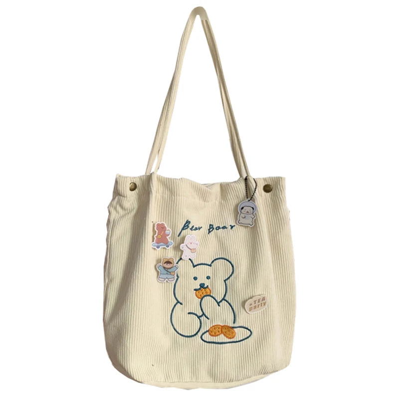 W&G Kawaii Bag Japanese Corduroy Embroidery Bear Shoulder Bag Women Cross Body Bag Animal Shopping Storage Bag Handbag New 2021
W&G Kawaii Bag Japanese Corduroy Embroidery Bear Shoulder Bag Women Cross Body Bag Animal Shopping Storage Bag Handbag New 2021