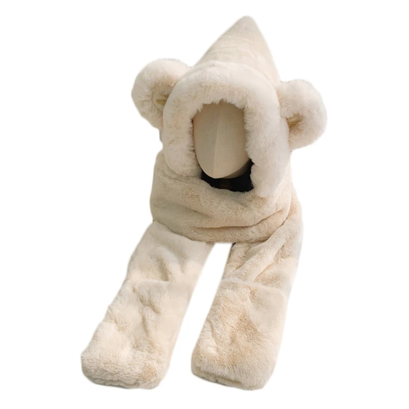 Winter 3 In 1 Fluffy Plush Warm Hooded Long Scarf Hat Animal Print Earflap Cap Q1QA
Winter 3 In 1 Fluffy Plush Warm Hooded Long Scarf Hat Animal Print Earflap Cap Q1QA