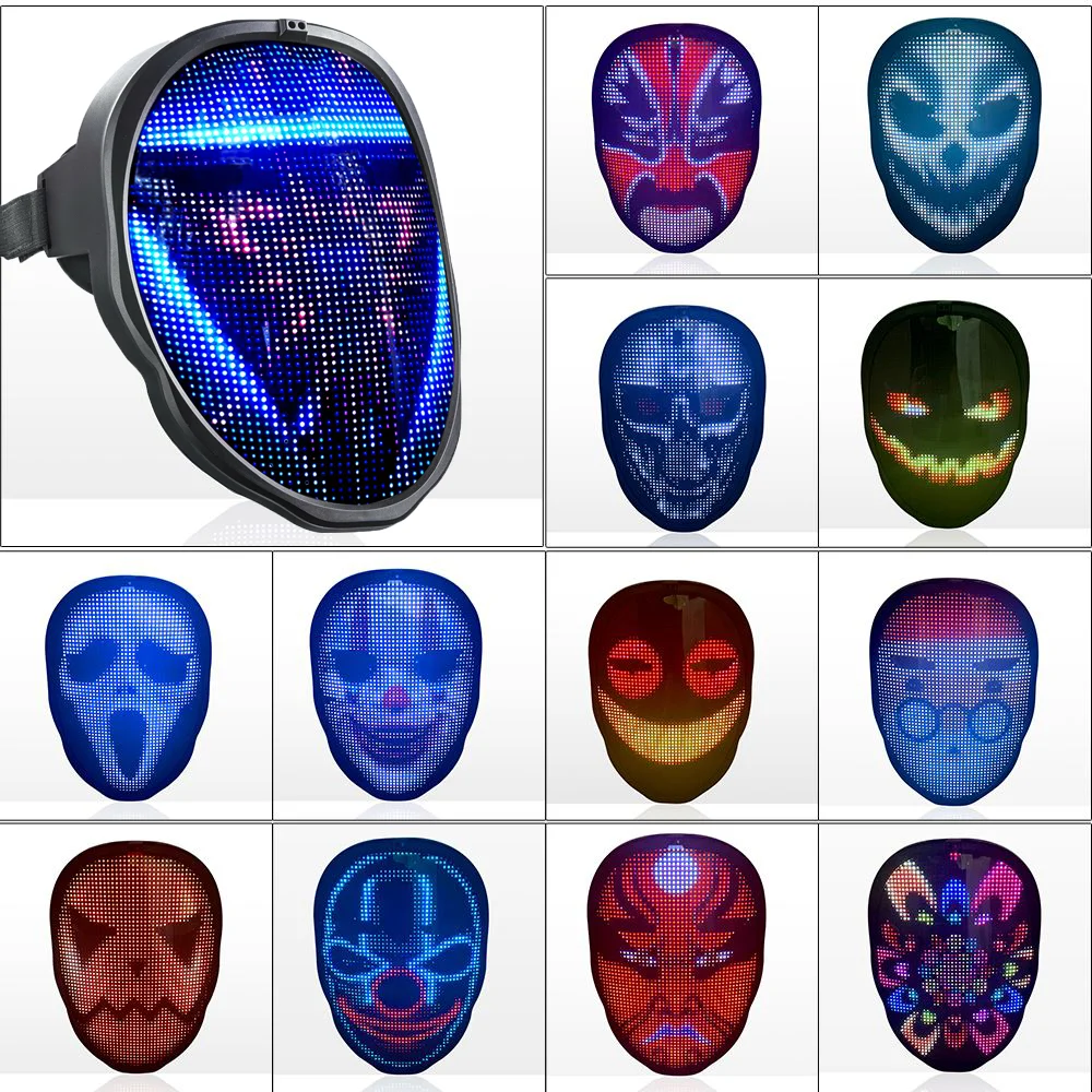 Party Full Face LED Glowing Mask Gesture Face-Changing App Control Shining Mask For Nightclub Prop Festival Cosplay Kids Gifts
Party Full Face LED Glowing Mask Gesture Face-Changing App Control Shining Mask For Nightclub Prop Festival Cosplay Kids Gifts