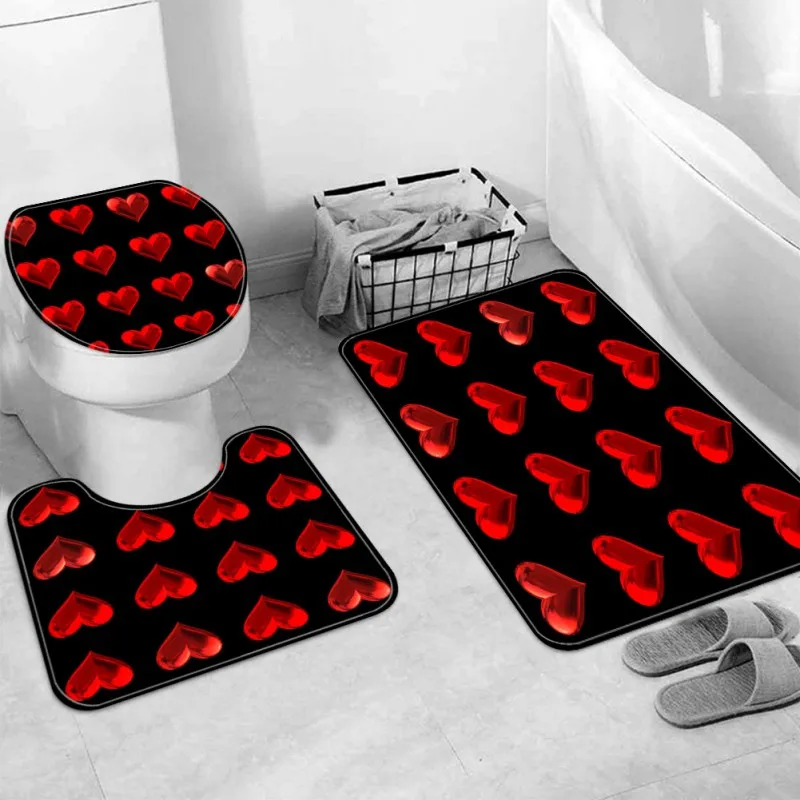 Happy Shower 4 Piece Set Bathroom Products Personalized Printing Shower Curtain Floor Mat Base Mat Toilet Mat Set 1
Happy Shower 4 Piece Set Bathroom Products Personalized Printing Shower Curtain Floor Mat Base Mat Toilet Mat Set 1