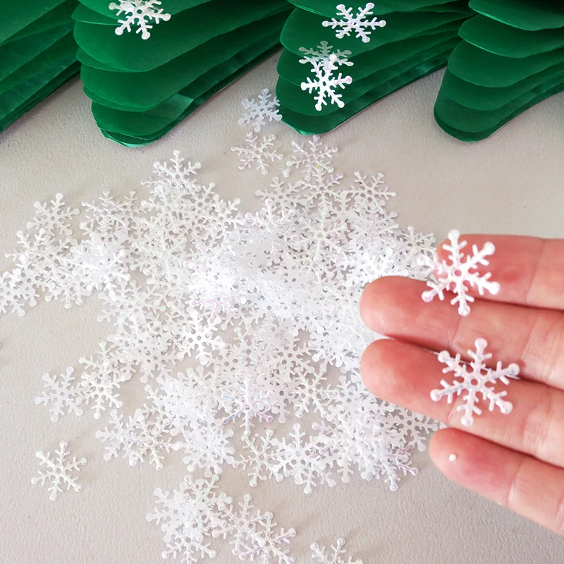 300pcs/lot 20mm Christmas Snowflakes Confetti Artificial Snow Xmas Tree Ornaments Decorations for Home Party Wedding Craft Decor
300pcs/lot 20mm Christmas Snowflakes Confetti Artificial Snow Xmas Tree Ornaments Decorations for Home Party Wedding Craft Decor