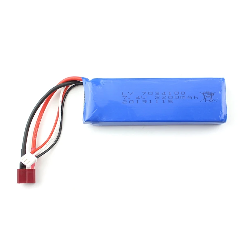 7.4V 2200MAh Lipo Battery 2S for Wltoys 144001 124018 124019 RC Car