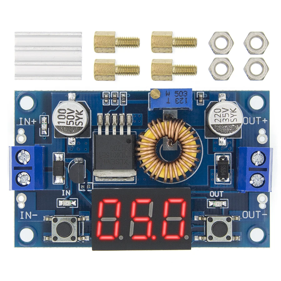 XL4015 5A высокомощный 75 Вт DC-DC Регулируемый понижающий модуль + светодиодный вольтметр модуль питания
XL4015 5A высокомощный 75 Вт DC-DC Регулируемый понижающий модуль + светодиодный вольтметр модуль питания
