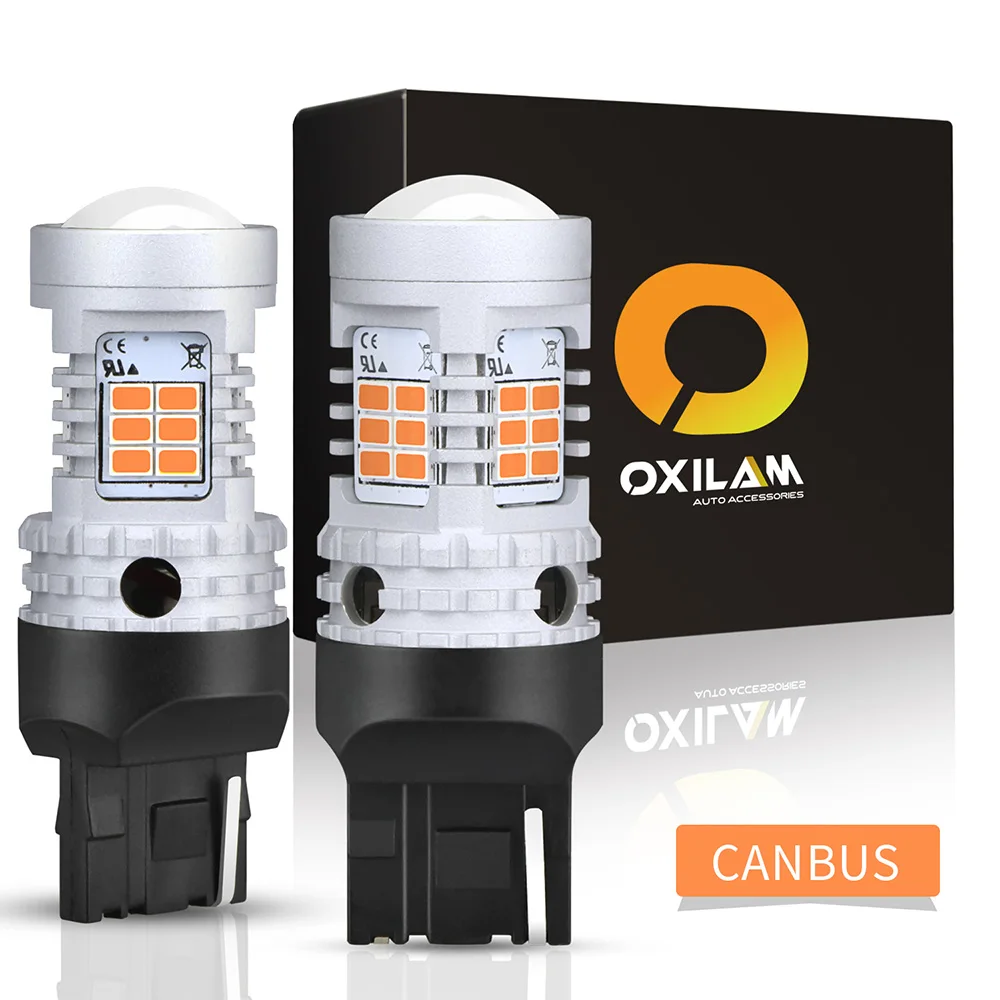 OXILAM 2x T20 7440 WY21W W21W светодиодный светильник Canbus без ошибок гипер вспышка сигнальная
