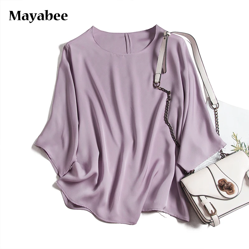 Heavy 19 Mummi Silk One-Piece Set Simple Raglan Sleeve Purple Woman Blouse Spring 2021 New Zipper
Heavy 19 Mummi Silk One-Piece Set Simple Raglan Sleeve Purple Woman Blouse Spring 2021 New Zipper