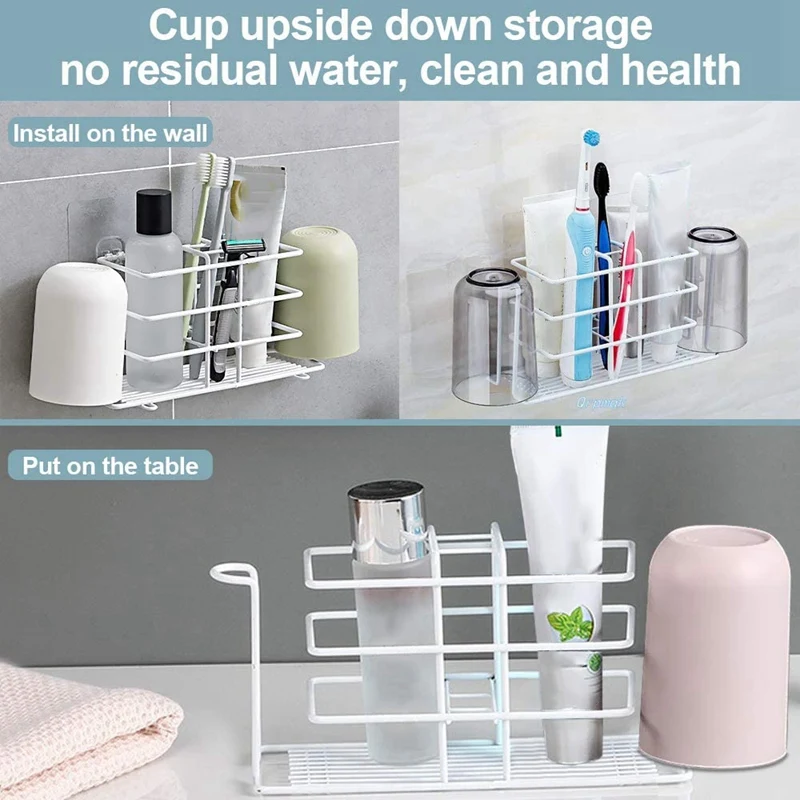 Toothbrush Holder for Bathroom Storage Organizer Toothbrush and Toothpaste Holder Stand Wall Mount Shower Shelf 
Toothbrush Holder for Bathroom Storage Organizer Toothbrush and Toothpaste Holder Stand Wall Mount Shower Shelf