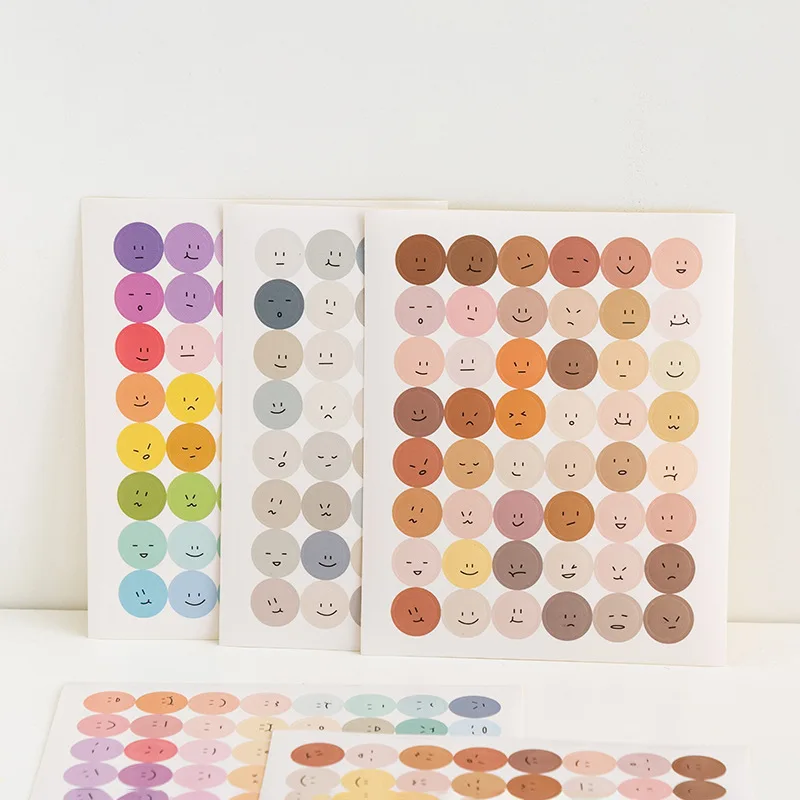 Mohamm 1Pc Ins Morandi Style Round Smile Sticker Sealed Notebook Hand Account School Supplies
Mohamm 1Pc Ins Morandi Style Round Smile Sticker Sealed Notebook Hand Account School Supplies