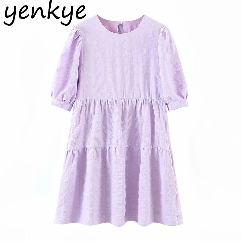 YENKYE однотонные простота женское платье с круглым вырезом и рукавами-фонариками Открытое платье без рукавов; Robe женские свободные повседнев...
YENKYE однотонные простота женское платье с круглым вырезом и рукавами-фонариками Открытое платье без рукавов; Robe женские свободные повседнев...