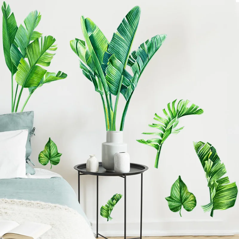 Tropical Storm Green Plants Leaves Wall Stickers Living Room Bedroom Study Background Decoration Self-adhesive Mural art Decals
Tropical Storm Green Plants Leaves Wall Stickers Living Room Bedroom Study Background Decoration Self-adhesive Mural art Decals