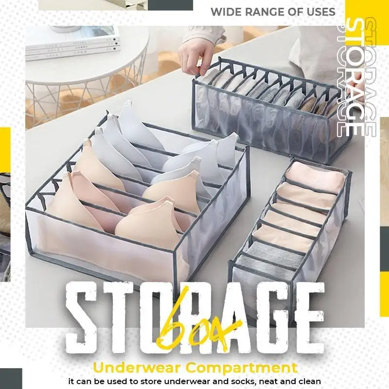 Underwear Storage Organizer for Clothes Separated Socks Shorts Bra Storage Boxs Dormitory Closet Organizer Drawer Washable
Underwear Storage Organizer for Clothes Separated Socks Shorts Bra Storage Boxs Dormitory Closet Organizer Drawer Washable