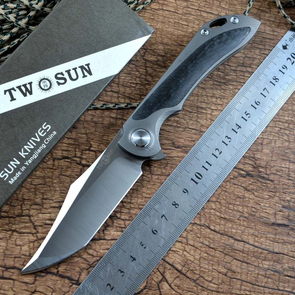 Twosun Pocket Folding Knives M390 Steel Blade Titanium Handle for Gift Outdoor Survival Hunting EDC Tools TS224
Twosun Pocket Folding Knives M390 Steel Blade Titanium Handle for Gift Outdoor Survival Hunting EDC Tools TS224