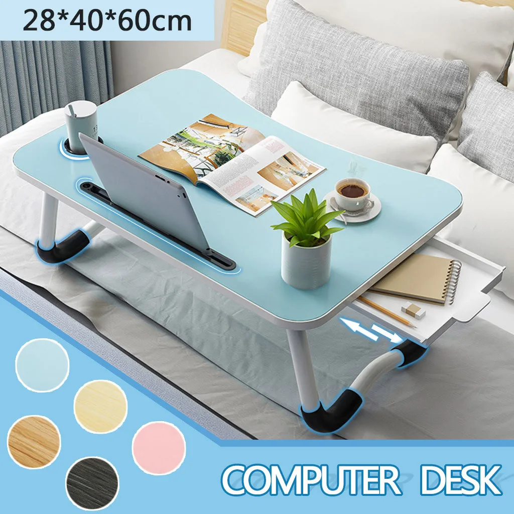 Laptop desk Laptop desk Foldable portable computer desk with small table, cup holder drawer with card slot
Laptop desk Laptop desk Foldable portable computer desk with small table, cup holder drawer with card slot