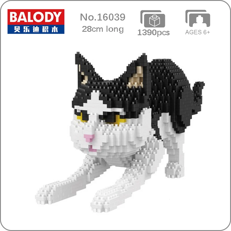 16039 Persian Cat Black Kitten Animal Pet 3D Model DIY Mini Diamond Blocks Bricks Building Toy for Children Gift no Box
16039 Persian Cat Black Kitten Animal Pet 3D Model DIY Mini Diamond Blocks Bricks Building Toy for Children Gift no Box