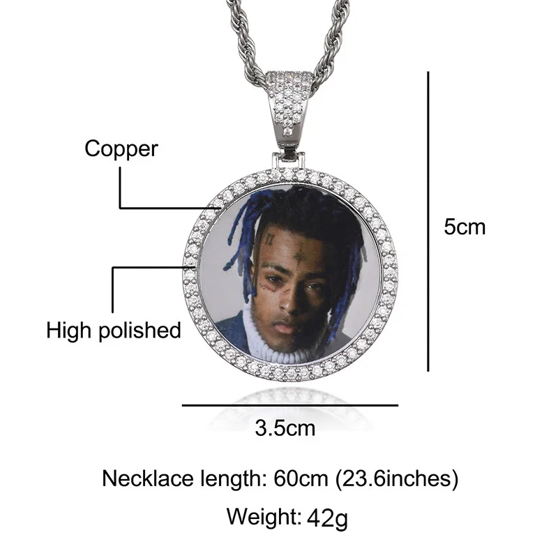 Custom HIPHOP Photo Memory Medallions Solid Pendant Necklace With Long Chain Hip Hop Jewelry Personalized Cubic Zircon Jewelry 
Custom HIPHOP Photo Memory Medallions Solid Pendant Necklace With Long Chain Hip Hop Jewelry Personalized Cubic Zircon Jewelry