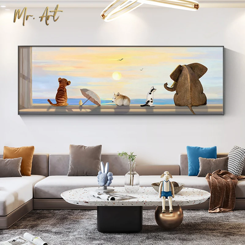 Nordic Cute Animal Canvas Art Painting Sunrise Landscape Posters and Prints Modern Home Decor Pictures for Living Room Kids Room
Nordic Cute Animal Canvas Art Painting Sunrise Landscape Posters and Prints Modern Home Decor Pictures for Living Room Kids Room
