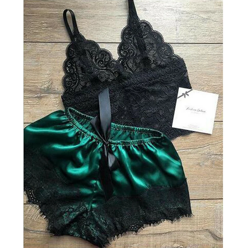 1 Set Womens Lace Sleepwear Lingerie Tops Shorts Set Babydoll Pajamas Nightwear Pijamas Women Sexy
1 Set Womens Lace Sleepwear Lingerie Tops Shorts Set Babydoll Pajamas Nightwear Pijamas Women Sexy